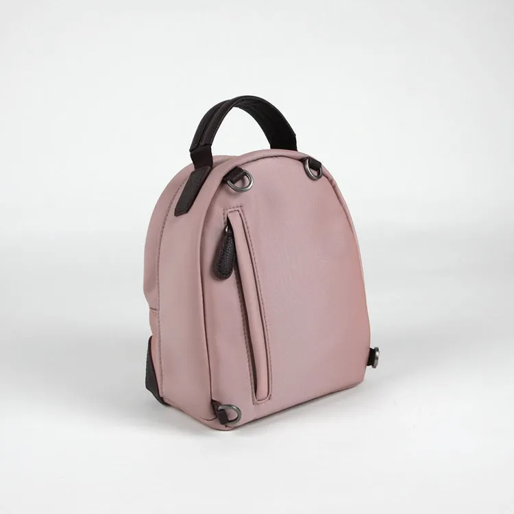 Womens Nylon Small Backpack Bag Light Gray Convertible Crossbody Bag Nylon Backpack Shoulder Bag for Ladies