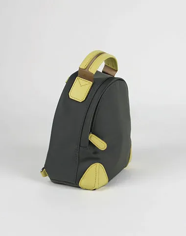 Womens Nylon Small Backpack Bag Light Gray Convertible Crossbody Bag Nylon Backpack Shoulder Bag for Ladies
