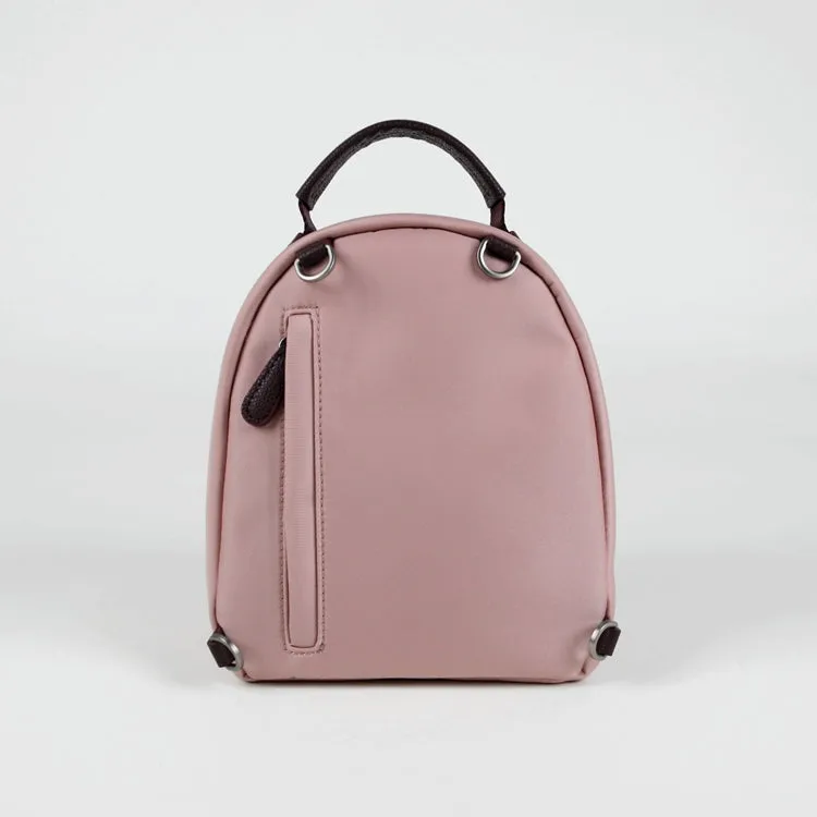 Womens Nylon Small Backpack Bag Light Gray Convertible Crossbody Bag Nylon Backpack Shoulder Bag for Ladies