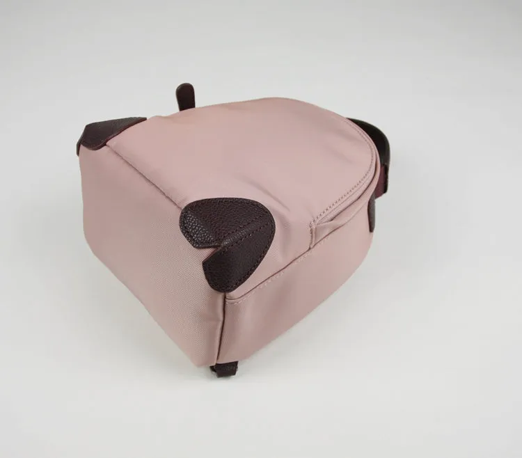 Womens Nylon Small Backpack Bag Light Gray Convertible Crossbody Bag Nylon Backpack Shoulder Bag for Ladies