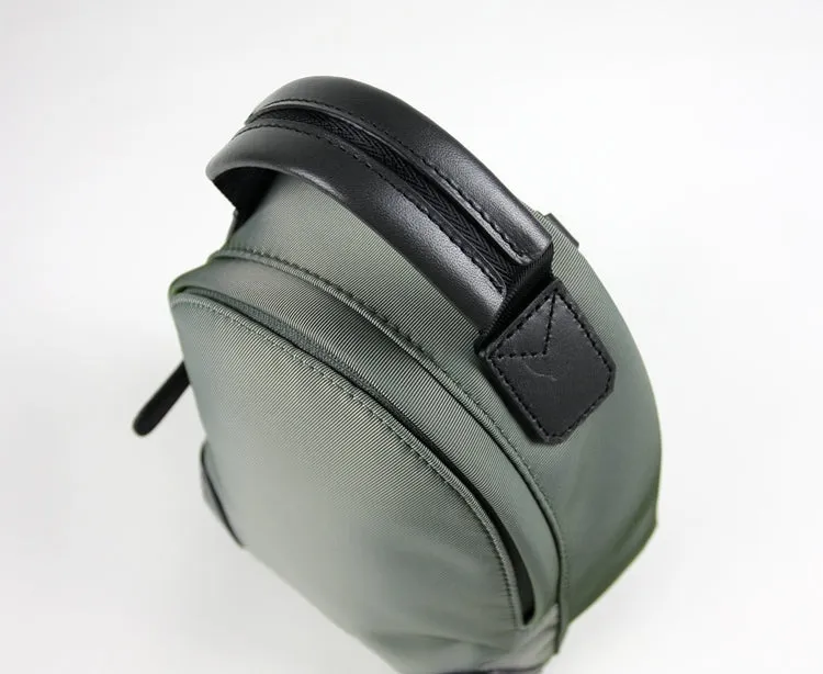 Womens Nylon Small Backpack Bag Light Gray Convertible Crossbody Bag Nylon Backpack Shoulder Bag for Ladies