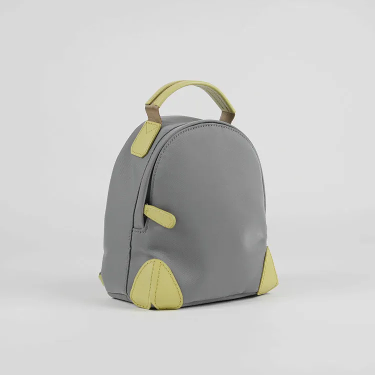 Womens Nylon Small Backpack Bag Light Gray Convertible Crossbody Bag Nylon Backpack Shoulder Bag for Ladies