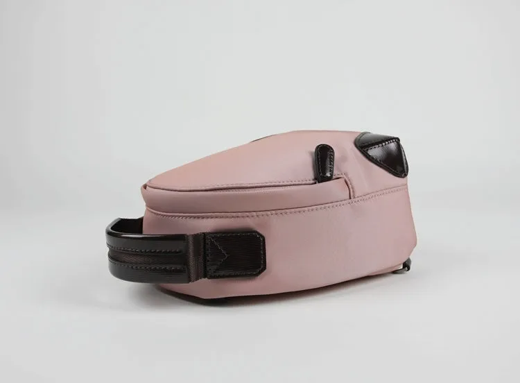 Womens Nylon Small Backpack Purse Khaki Convertible Crossbody Bag Nylon Backpack Shoulder Bag for Ladies