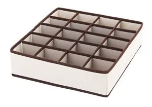 YBM HOME Closet Storage Drawer Organizer for Clothes in Bedroom, Foldable Box Divider for Dresser and Under Bed Organization, Natural Brown Trim