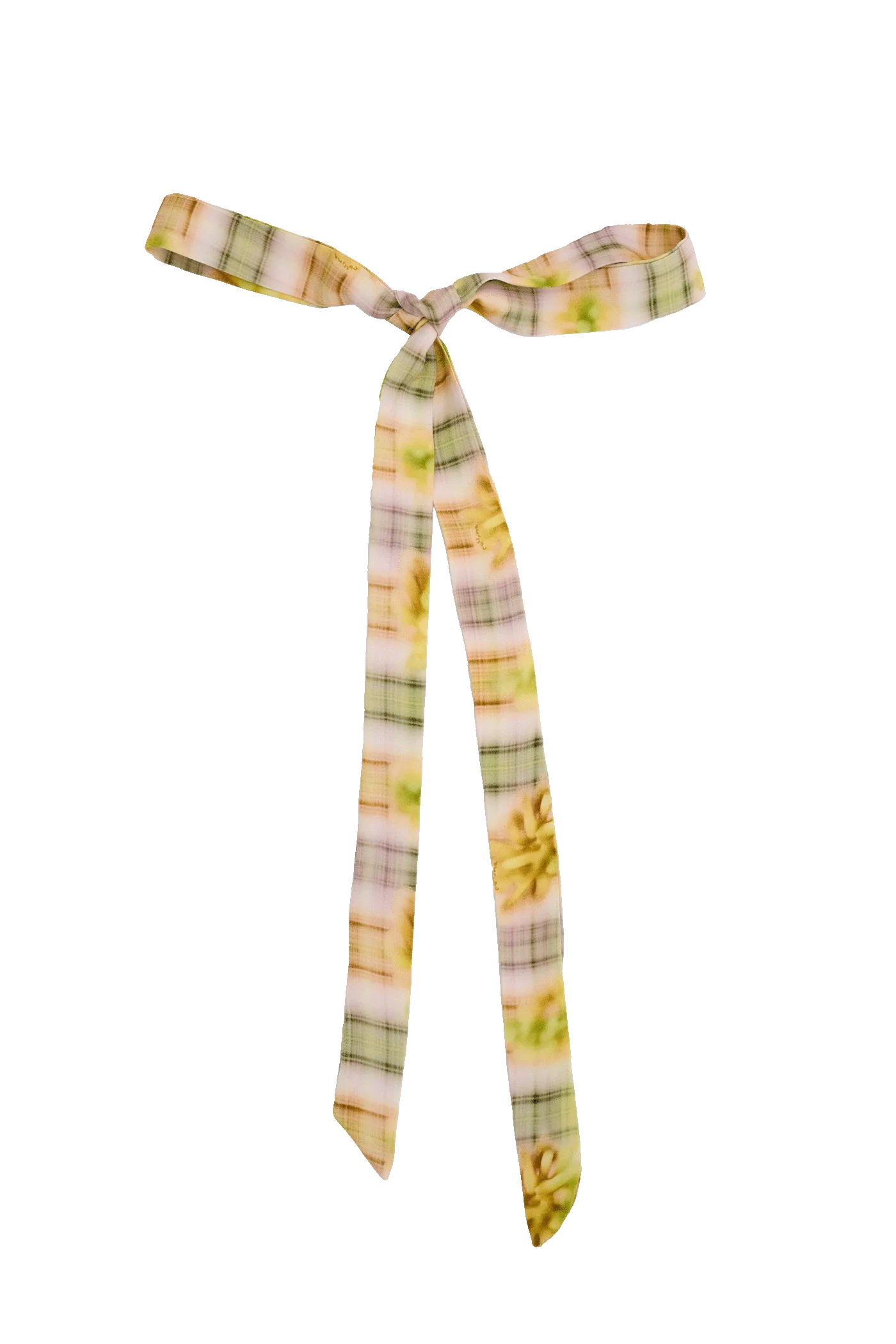 YELLOW BOXER PLAID HAIR BOW