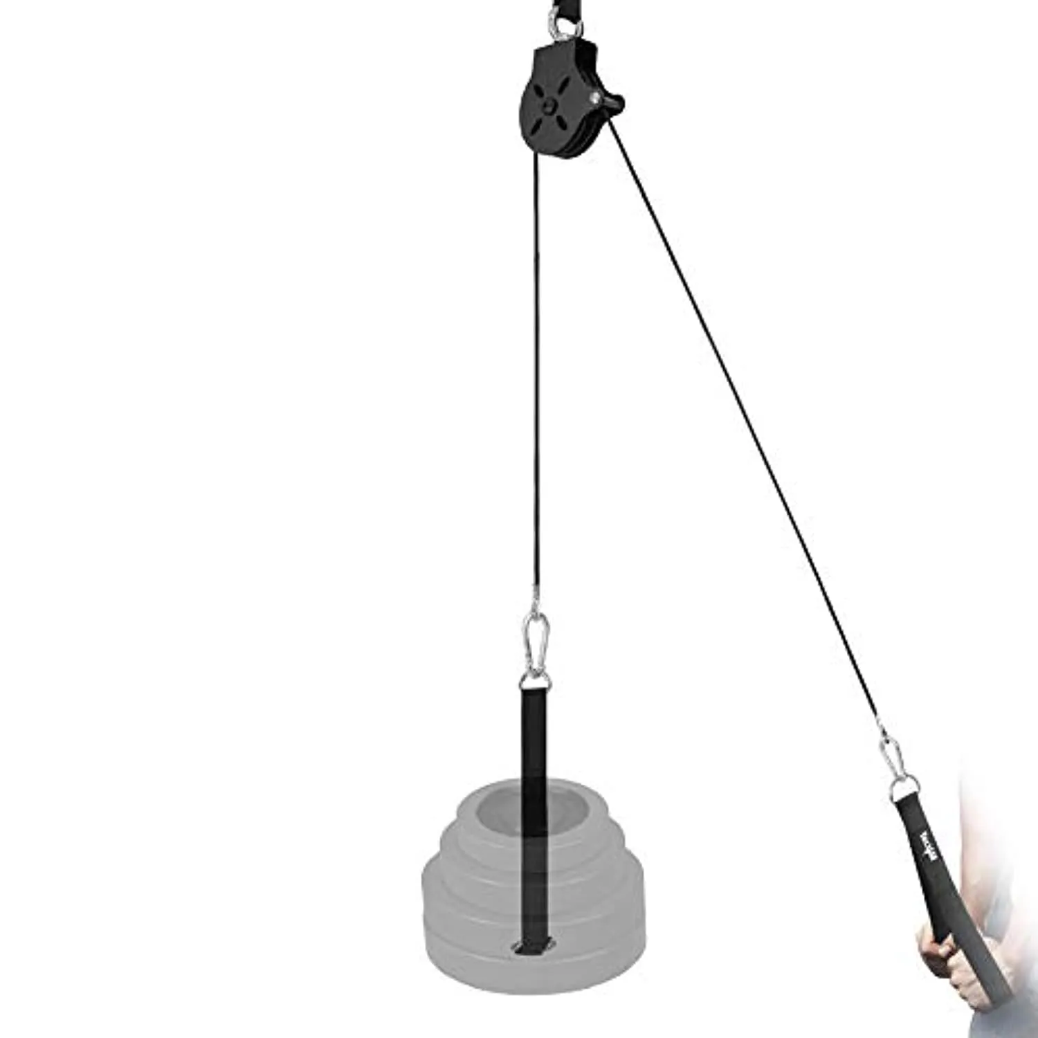 Yes4All Weight Plate Loading Pin 1 inch and 2 inch, Fitness LAT Cable Pulley System Gym, Heavy Duty Gym Equipment For Home with Tricep Rope Cable Attachment