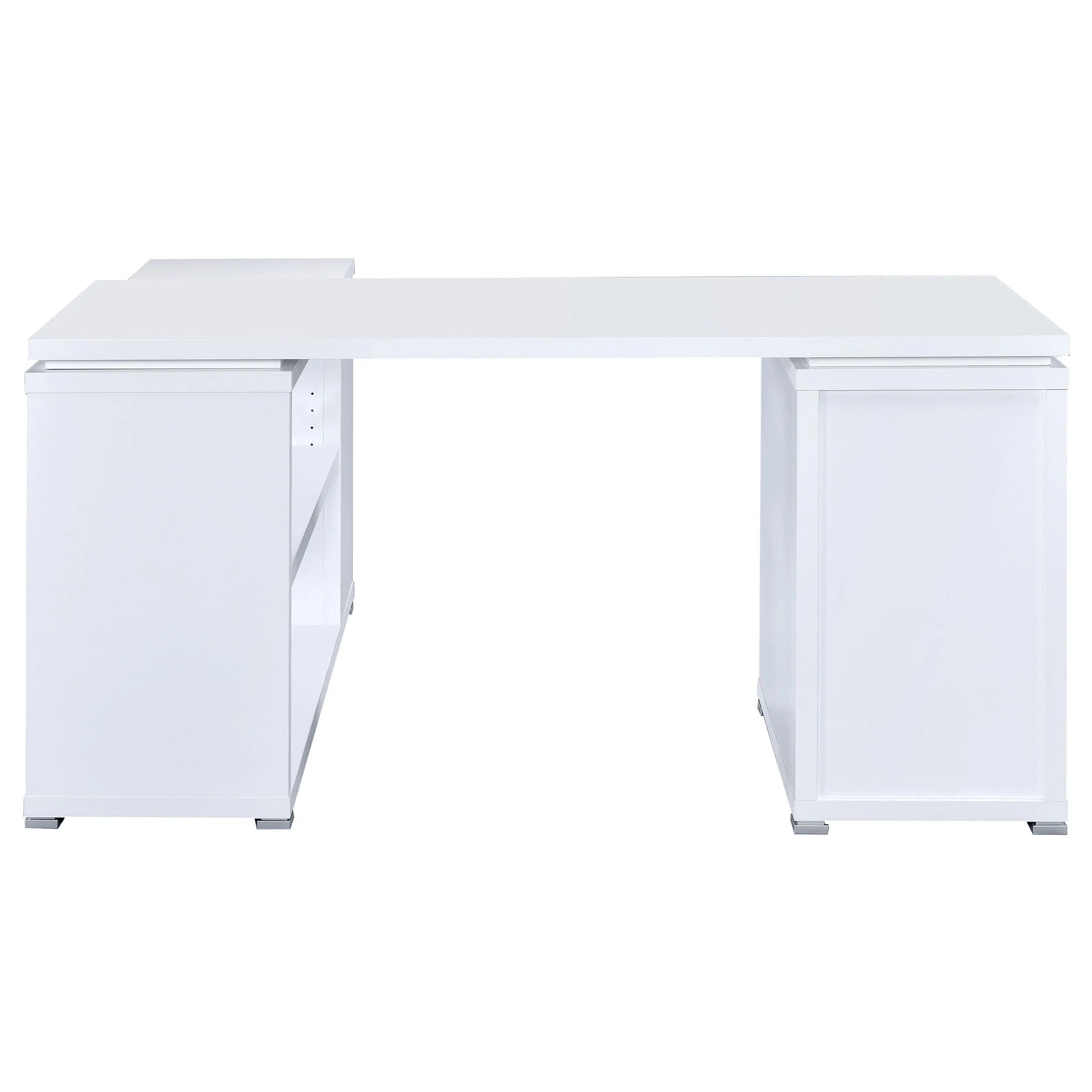 Yvette 60-inch 3-drawer L-Shape Computer Desk White