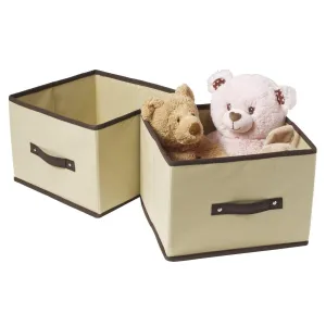 Ziz Home Foldable Cube Storage Bin 11.2"x10.6"x7.89" (Set of 2 Shelf Cubes) Fabric Organizer | Anti Mold Closet Shelves Bins Packaging Containers for Nursery/Home/Office - Ideal for Storing Anything!