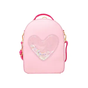 Zomi Gems Confetti Glitter Backpack - Pink Heart