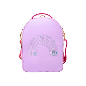 Zomi Gems Confetti Glitter Backpack - Purple Rainbow